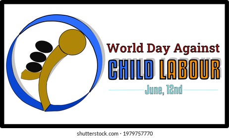 World day against child labour illustration vector, as for icon