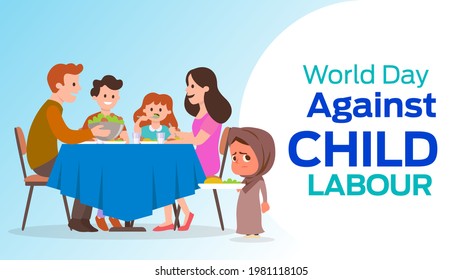 World Day Against Child Labour on june 12 World oceans day on June 8 business brochure flyer banner design horizontal template vector, cover presentation, modern publication poster and flag-banner.