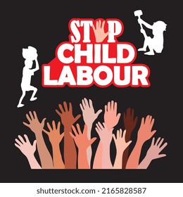 211 World day against child labour banner Images, Stock Photos ...