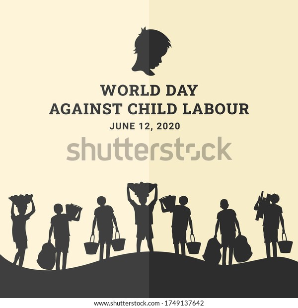 World Day Against Child Labour Background Stock Vector Royalty Free