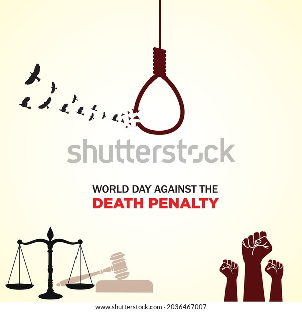 World Day Against Death Penalty Concept Stock Vector (Royalty Free ...