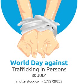 World Day against Trafficking in Persons Vector Illustration