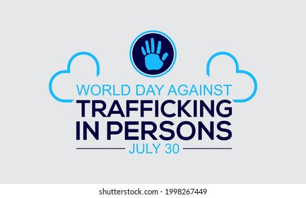 Plantilla de pancarta del Día Mundial contra la Trata de Personas Observada en Agosto