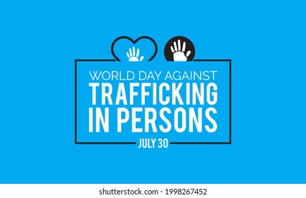 Plantilla de pancarta del Día Mundial contra la Trata de Personas Observada en Agosto