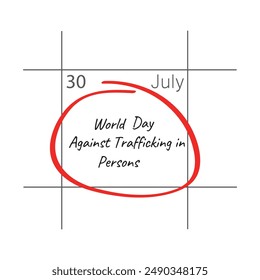 World Day Against Trafficking in Persons, calendar date.