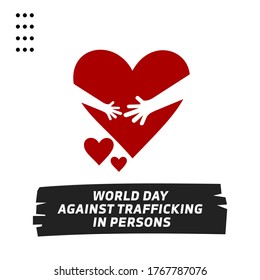 World day againts trafficking in person template suitable for campaign and poster