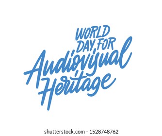 World day for audiovisual heritage Vector Illustration. Suitable for Greeting Card, Poster and Banner.