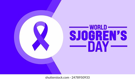 World Sjogren’s Day background template. Holiday concept. Use to background, banner, placard, card, and poster design template.