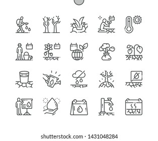 World Day to Combat Desertification and Drought Well-crafted Pixel Perfect Vector Thin Line Icons 30 2x Grid for Web Graphics and Apps. Simple Minimal Pictogram