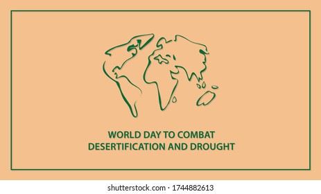 World Day to Combat Desertification and Drought. Vector illustration