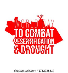 World Day to Combat Desertification and Drought banner with Desert texture background vector design.