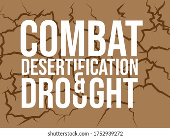World Day to Combat Desertification and Drought banner with Desert texture background vector design. 