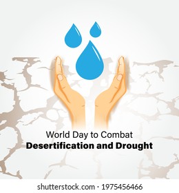 world day to combat desertification and drought, vector illustration 