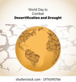 World Day Combat Desertification Drought Vector Stock Vector (Royalty ...