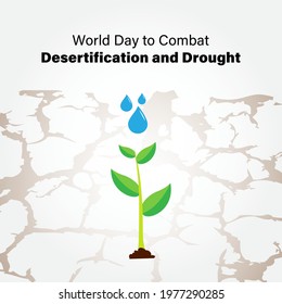 world day to combat desertification and drought, vector illustration 