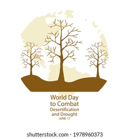 World Day to Combat Desertification and Drought. Poster concept.