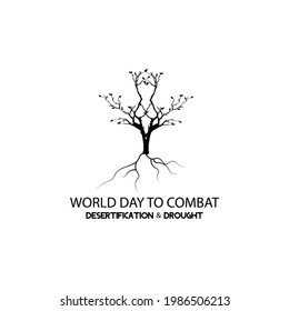 world day to combat desertification and drought web banner design. illustration vector