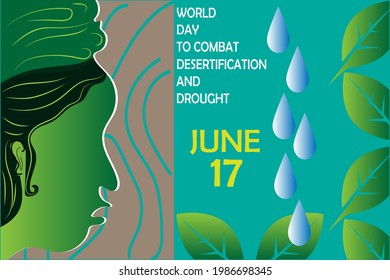 world day to combat desertification and drought web banner design. land, restoration and recovery symbol. illustration vector 