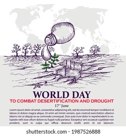 World day to combat desertification and drought, poster and banner