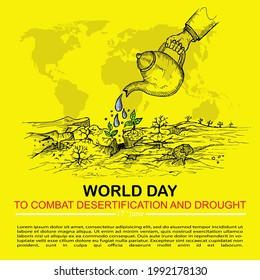 World day to combat desertification and drought, poster and banner