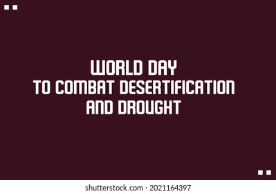 World Day to Combat Desertification and Drought vector template