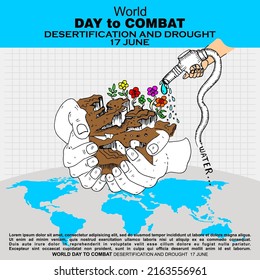 Día Mundial de la Lucha contra la Desertificación y la Sequía, 17 de junio, vector