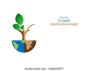 World Day to Combat Desertification and Drought, Vector Illustration.