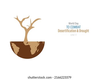 World Day to Combat Desertification and Drought, Vector Illustration.