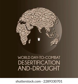 World Day To Combat, desertification and drought, poster and banner vector
