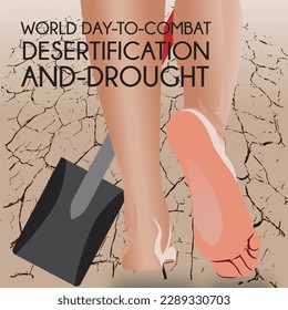 World Day To Combat, desertification and drought, poster and banner vector