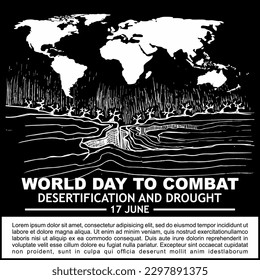World day to combat desertification and drought, poster and banner