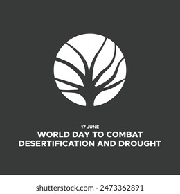 world day to combat desertification and drought (international). 17 june 2024. world day to combat desertification and drought social media post design.