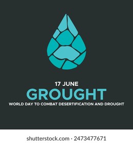 World Day to Combat Desertification and Drought. social media post concept. eps file.