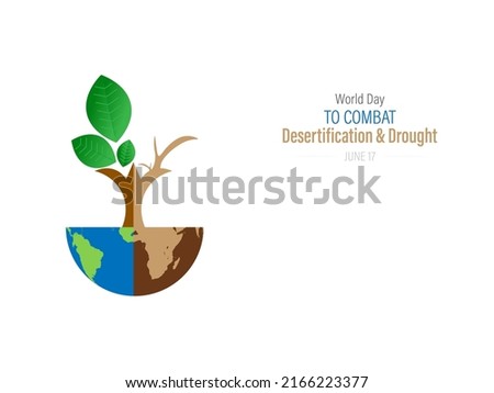 World Day to Combat Desertification and Drought, Vector Illustration.