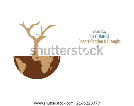 World Day to Combat Desertification and Drought, Vector Illustration.