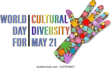 The World Day for Cultural Diversity Banner Design illustration