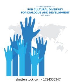 World Day For Cultural Diversity For Dialogue And Development. Logo Icon Vector Template.