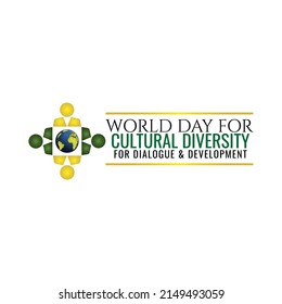 World Day for Cultural Diversity for Dialogue and Development concept. web banner design. illustration vector