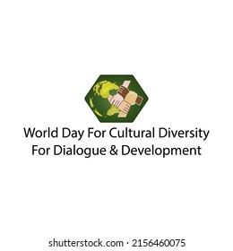 world day for cultural diversity for dialogue and development concept. illustration vector