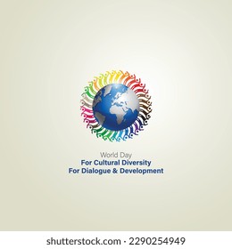 World Day for Cultural Diversity for Dialogue and Development creative. World Day for Cultural Diversity for Dialogue and Development vector illustration banner design template, poster design.