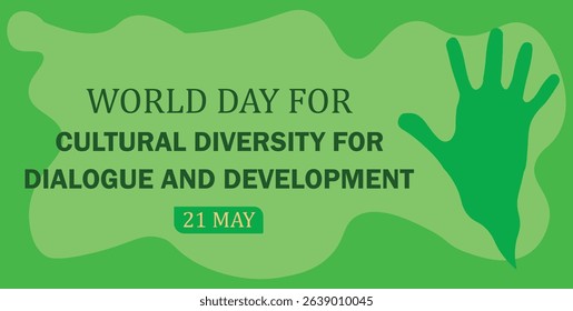 WORLD DAY FOR CULTURAL DIVERSITY FOR DIALOGUE AND DEVELOPMENT BANNER, COVER, POSTER, FLYER, BACKGROUND, WALLPAPER VECTOR GRAPHICS ILLUSTRATOR NEW DESIGN