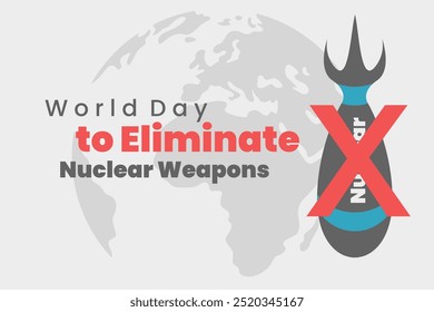 Welttag zu beseitigen Atomwaffen Poster Illustration