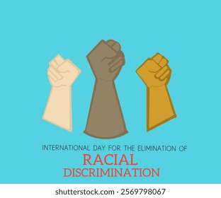 World day for the elimination of racial discrimination vector illustration design