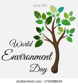 World Day for Environment: On June 5th Celebrate Earth's Nature and Environment with this Abstract Background Tree Concept