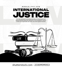 world day of International justice day Social Media post template, law day,  lawyer