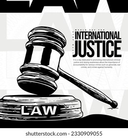 world day of International justice day Social Media post template, law day,  lawyer