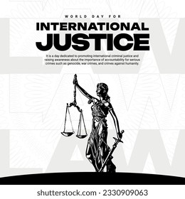 world day of International justice day Social Media post template, law day,  lawyer