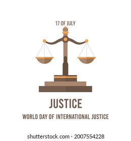World day for international justice, Vector illustration design,17 July