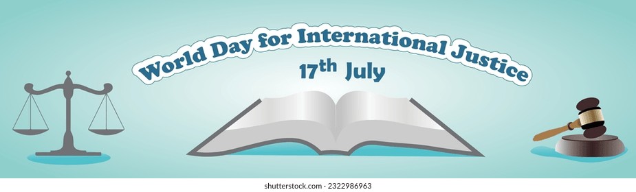 World Day for International Justice vector banner