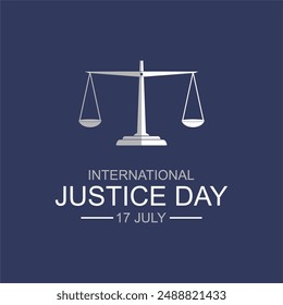 world day international justice day vector illustration of scales of justice..suitable for poster, template, greeting card, and banner design